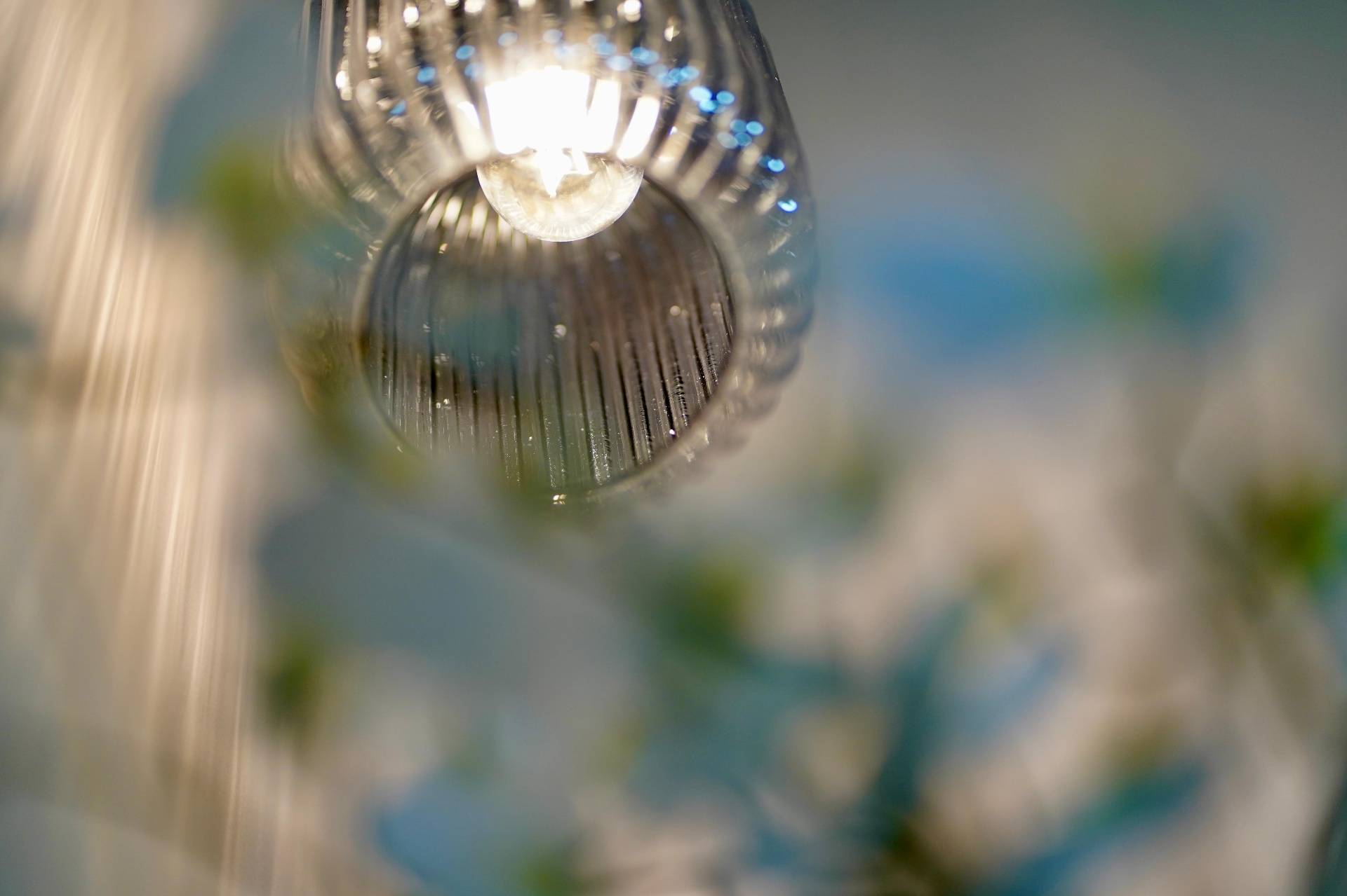 Lámpara de cristal de diseño en la clínica